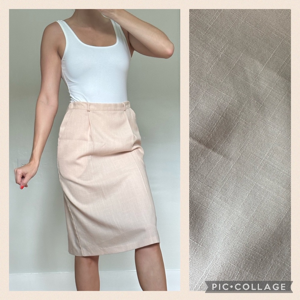 Vintage Peach Midi Skirt